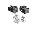 Socket Housing, Receptacle, 2 Rows, 8 Poles, Black